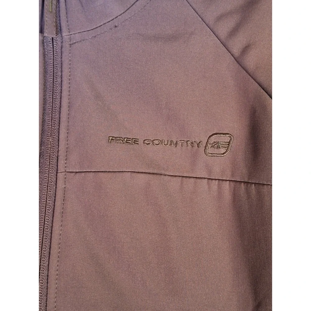 Free Country Mens Softshell Fleece Lined Jacket Purple Medium Full Zip Raglan